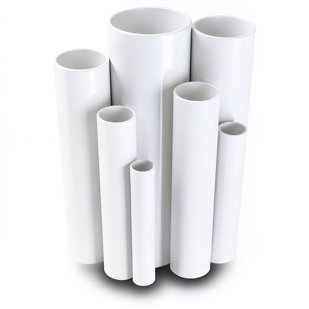 مواسير UPVC ضغط 11 بار مقاس ¼ 1 إنش سمك 1.63 مم لون أبيض