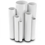 مواسير UPVC ضغط اسمي 11 بار مقاس ½ 1 إنش سمك 1.85 مم أبيض