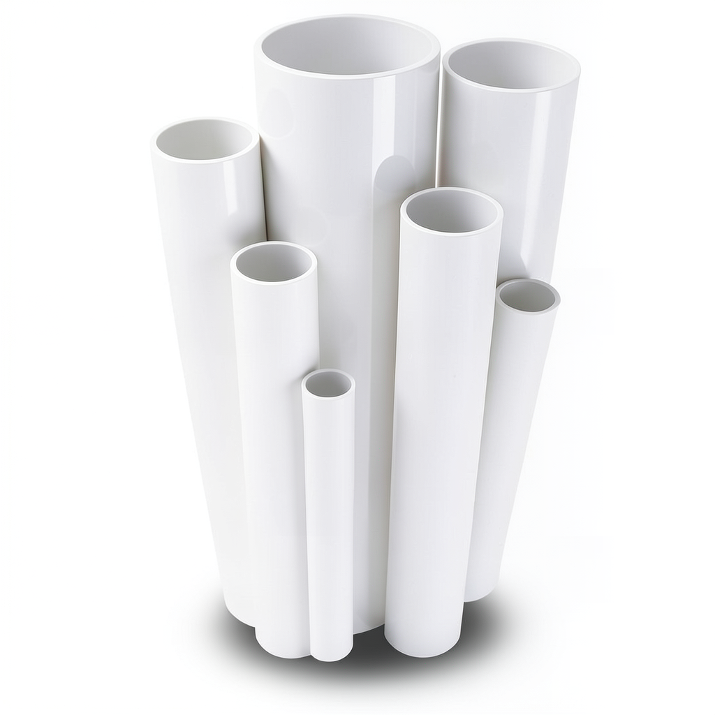مواسير UPVC مقاس 1 إنش سمك 1.6 مم ضغط 13.8 بار لون أبيض