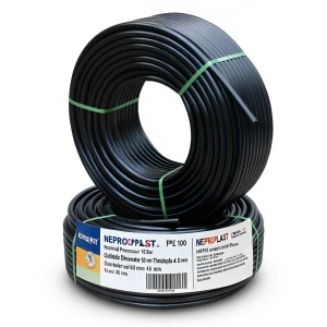 HDPE Pipes PE 100 Nominal Pressure 16 Bar Outside Diameter 50 mm Thickness 4.6 mm Black | NEPROPLAST