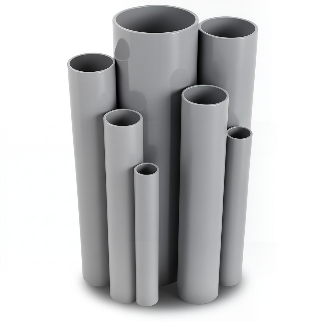 UPVC Pipes 1 ¼ inch Thickness 1.52 mm Pressure 8.6 Bar Gray