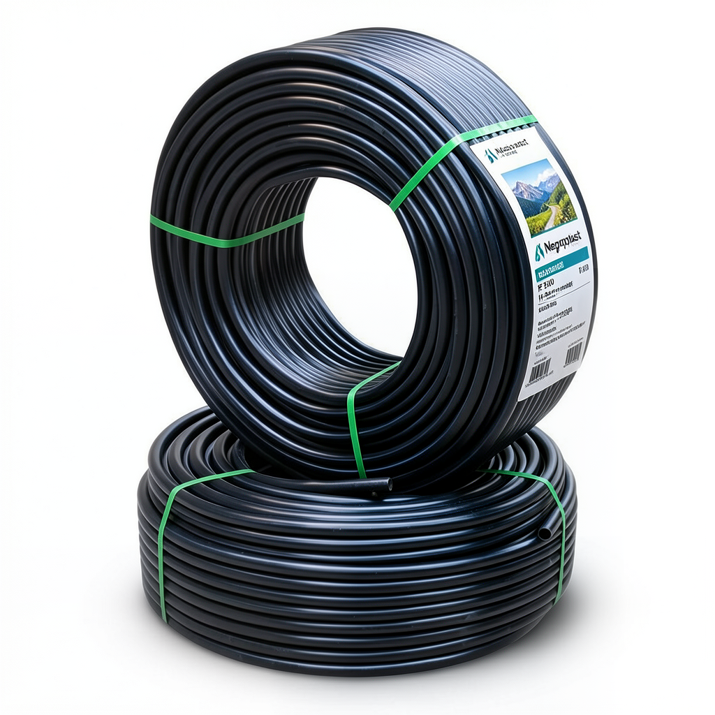 أنابيب HDPE نيبروبلاست PE 100 ضغط 16 بار قطر خارجي 75 مم سمك 6.8 مم لون أسود | نيبروبلاست