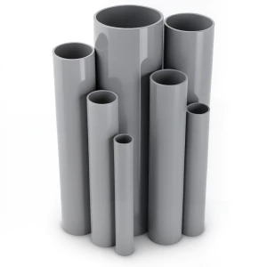 مواسير UPVC ضغط 8.6 بار مقاس 1½ إنش سمك 1.52 مم لون رمادي
