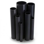 مواسير UPVC ضغط 8.6 بار مقاس ½ 1 إنش سمك 1.52 مم قطر خارجي 48.11 مم لون أسود