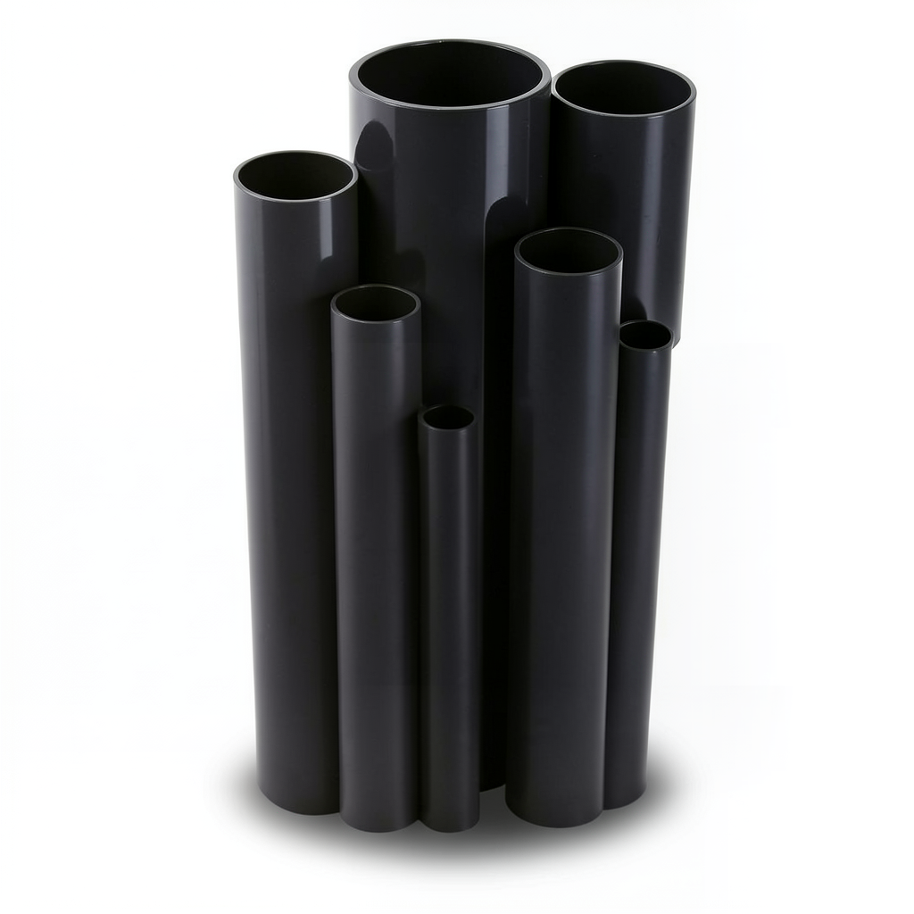 مواسير UPVC مقاس 1 إنش سمك 1.52 مم ضغط 11 بار لون أسود