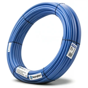 أنابيب HDPE نيبروبلاست PE 100 ضغط 16 بار قطر خارجي 50 مم سمك 4.6 مم لون أزرق | نيبروبلاست