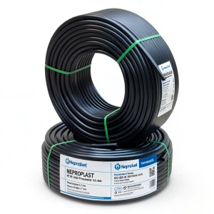 أنابيب HDPE نيبروبلاست PE 100 ضغط 16 بار قطر خارجي 40 مم سمك 3.7 مم لون أسود | نيبروبلاست