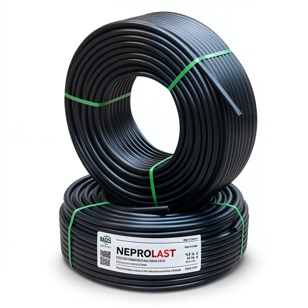 أنابيب HDPE PE 100 ضغط اسمي 16 بار قطر خارجي 50 مم سمك 4.6 مم لون أسود | نيبروبلاست