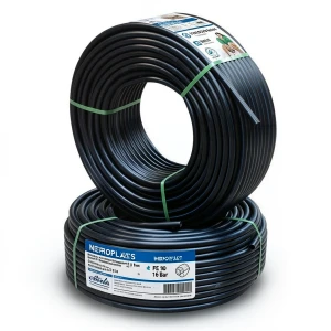 أنابيب HDPE PE 100 ضغط اسمي 16 بار قطر خارجي 63 مم سمك 5.8 مم أسود | نيبروبلاست