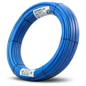 HDPE Pipes PE 100 Pressure 16 Bar Diameter 90 mm Thickness 8.2 mm Blue | NEPROPLAST