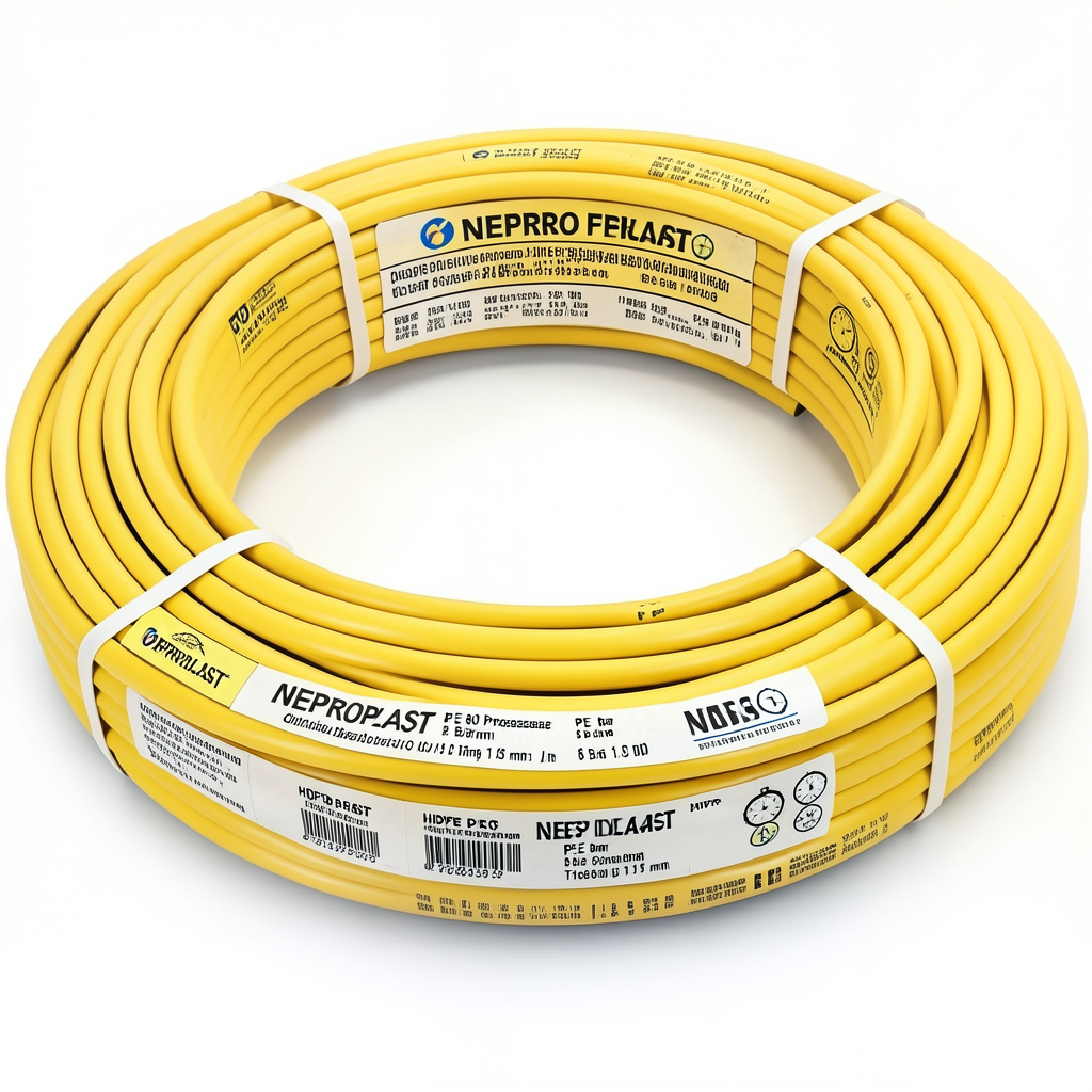 HDPE Pipes PE 80 Pressure 8 Bar Outside Diameter 25 mm Thickness 1.8 mm Yellow | NEPROPLAST