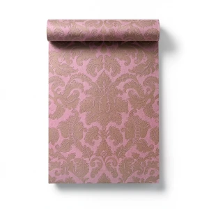German Wall Decoration 10m x 0.53m Pink with Brown, Model 515817