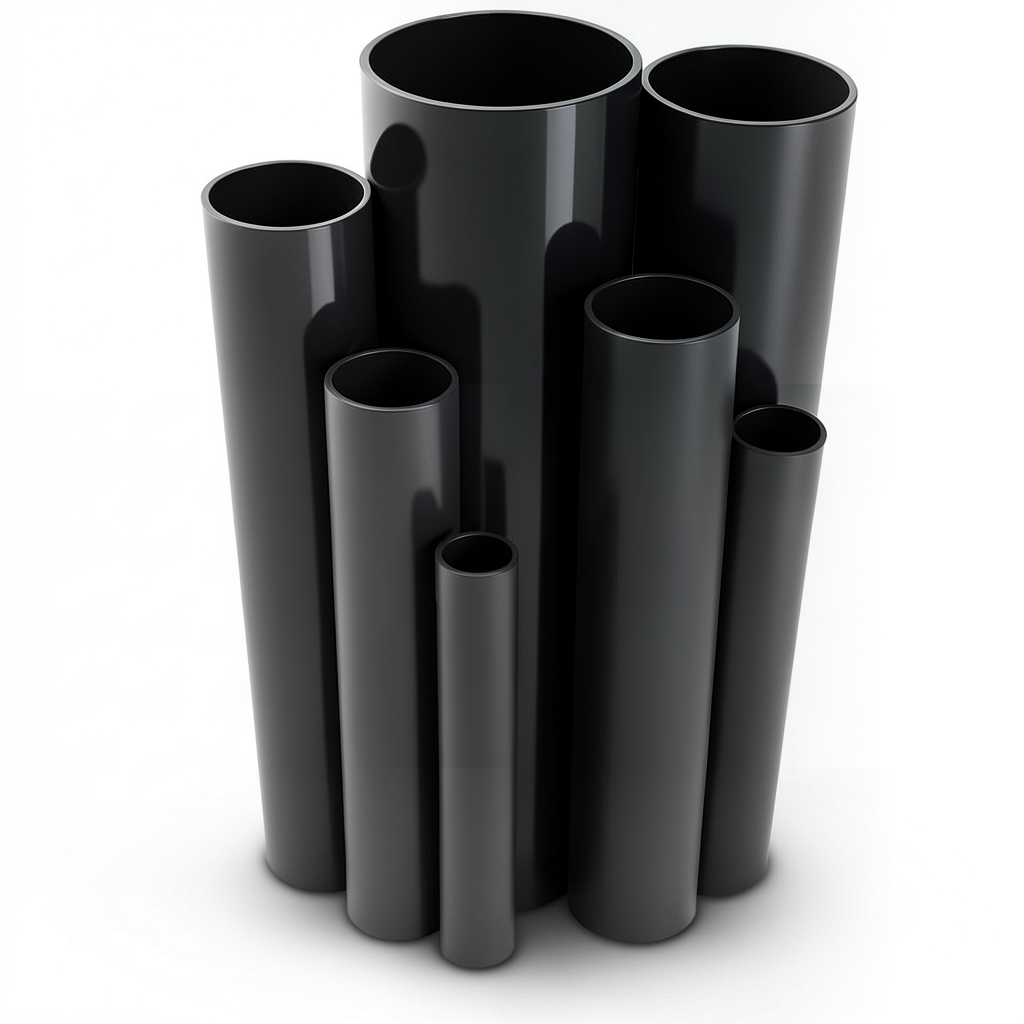 UPVC Pipes Nominal Pressure 11 Bar Size 1½ inch Thickness 1.85 mm Black