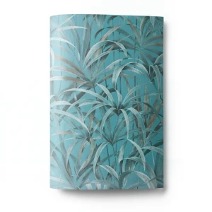 German Wall Covering Leaf-Patterned 10m x 0.53m Turquoise