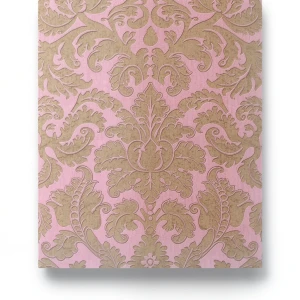 German Wall Decoration 10m x 0.53m Pink with Brown, Model 515817