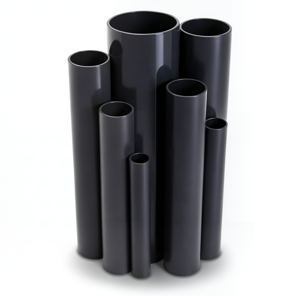 UPVC Pipes Nominal Pressure 13.8 Bar Size 1 inch Thickness 1.6 mm Black