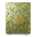 German Wallpaper Green with Gold 10m x 0.53m, Model 515831