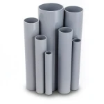 مواسير UPVC ضغط 13.8 بار مقاس ½ 1 إنش سمك 2.29 مم لون رمادي