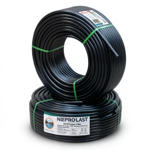 HDPE Pipes PE 100 Pressure 10 Bar Diameter 25 mm Thickness 1.8 mm Black | NEPROPLAST