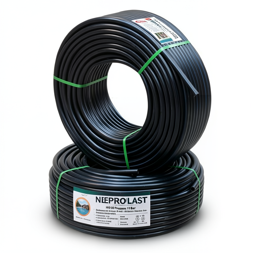 HDPE Pipes PE 100 Pressure 10 Bar Diameter 25 mm Thickness 1.8 mm Black | NEPROPLAST