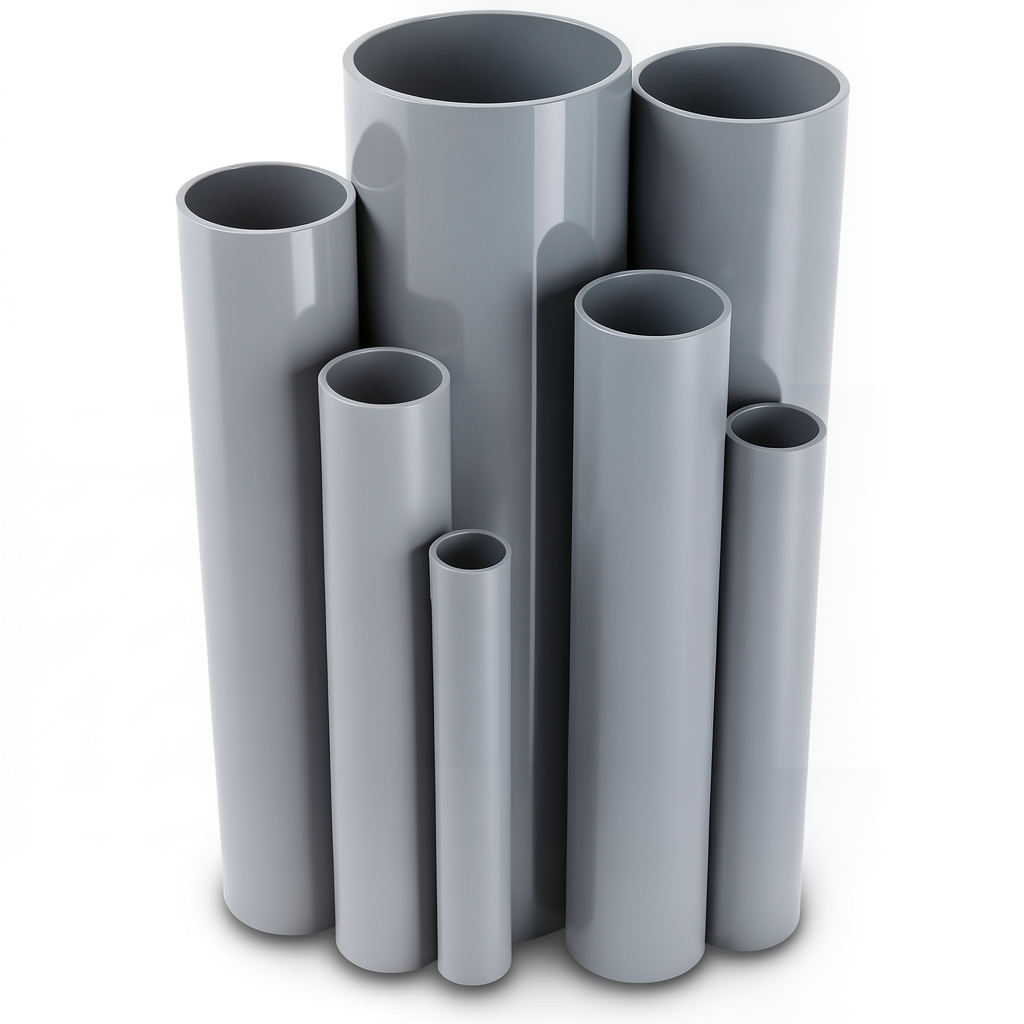 UPVC Pipes Nominal Pressure 11 Bar Size 1½ inch Thickness 1.85 mm Gray