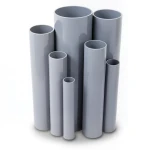 مواسير UPVC مقاس ¾ إنش سمك 1.57 مم ضغط 17.2 بار لون رمادي