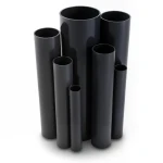 مواسير UPVC ضغط 11 بار مقاس ½ 1 إنش سمك 1.85 مم لون أسود