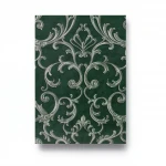 Wall Covering Classic Design Dark Green Color, Size 10 m x 0.70 m, Model 14046