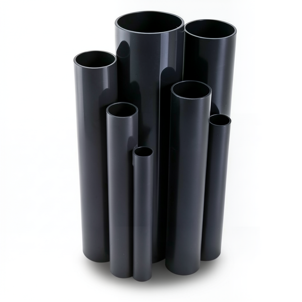 UPVC Pipes Nominal Pressure 8.6 Bar Size 2 inch Thickness 1.85 mm Black