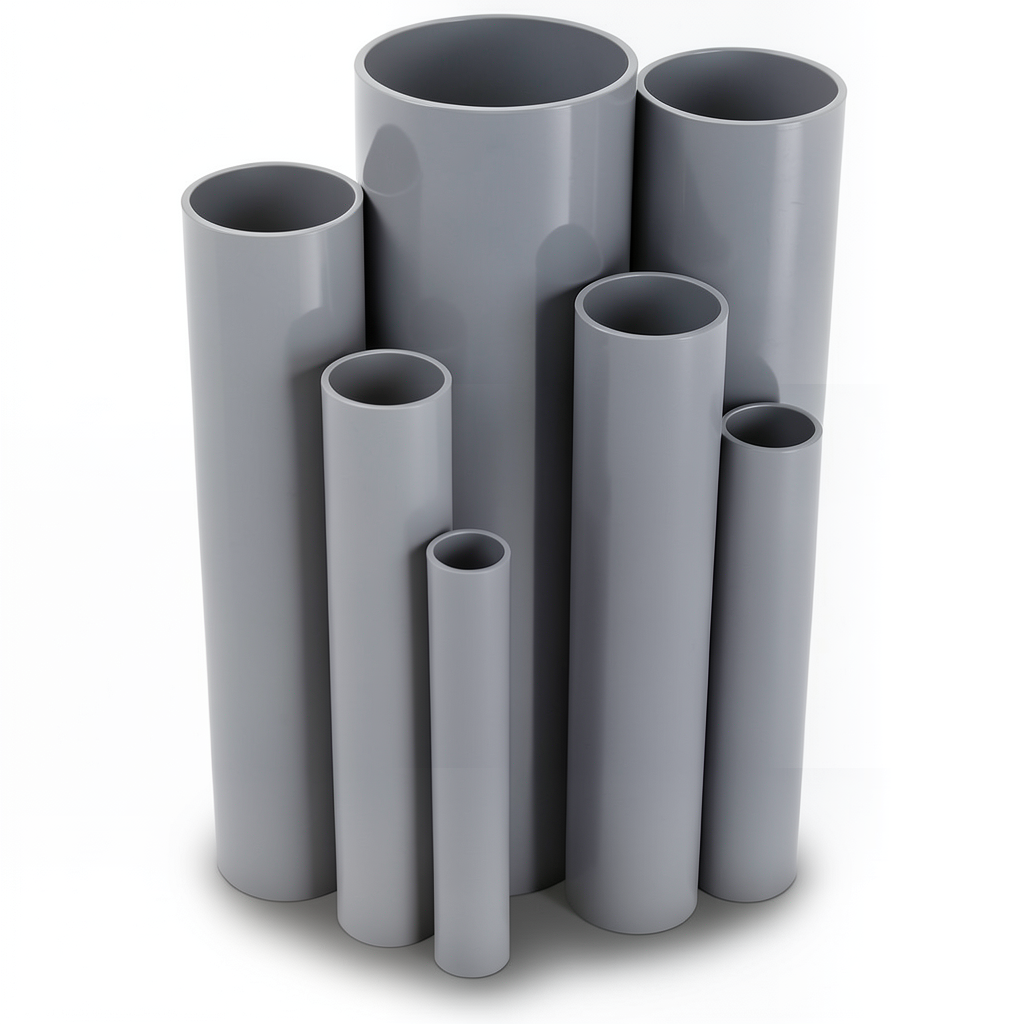 UPVC Pipes Nominal Pressure 13.8 Bar Size 1 inch Thickness 1.6 mm Gray