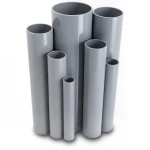 مواسير UPVC ضغط 17.2 بار مقاس ¼ 1 إنش سمك 2.49 مم لون رمادي