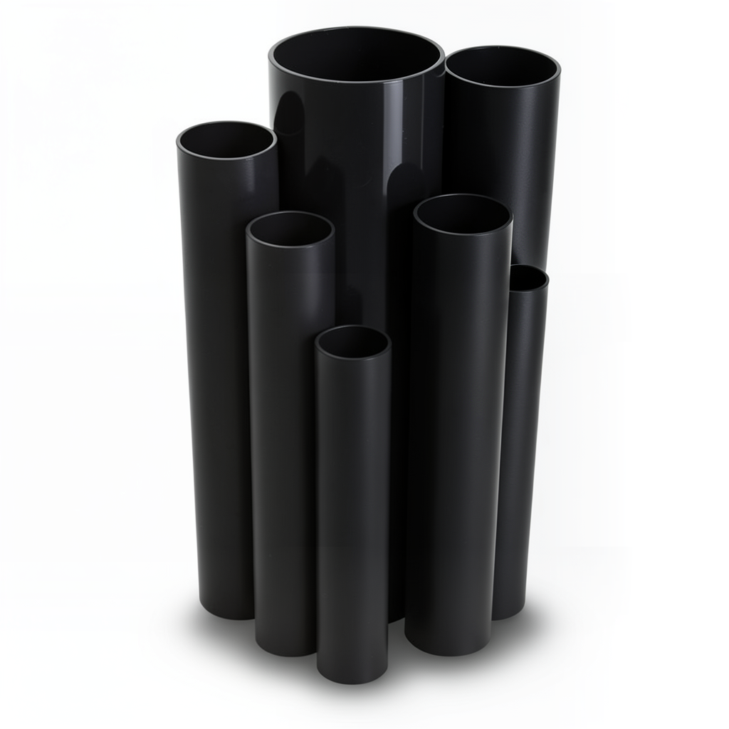 مواسير UPVC ضغط اسمي 13.8 بار مقاس 1 إنش سمك 1.6 مم لون أسود