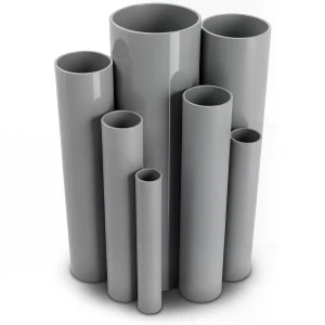 مواسير UPVC ضغط 13.8 بار مقاس ½ 1 إنش سمك 2.29 مم لون رمادي