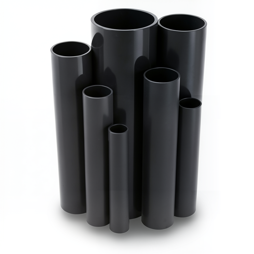UPVC Pipes Nominal Pressure 17.2 Bar Size 1 ½ inch Thickness 2.84 mm Black