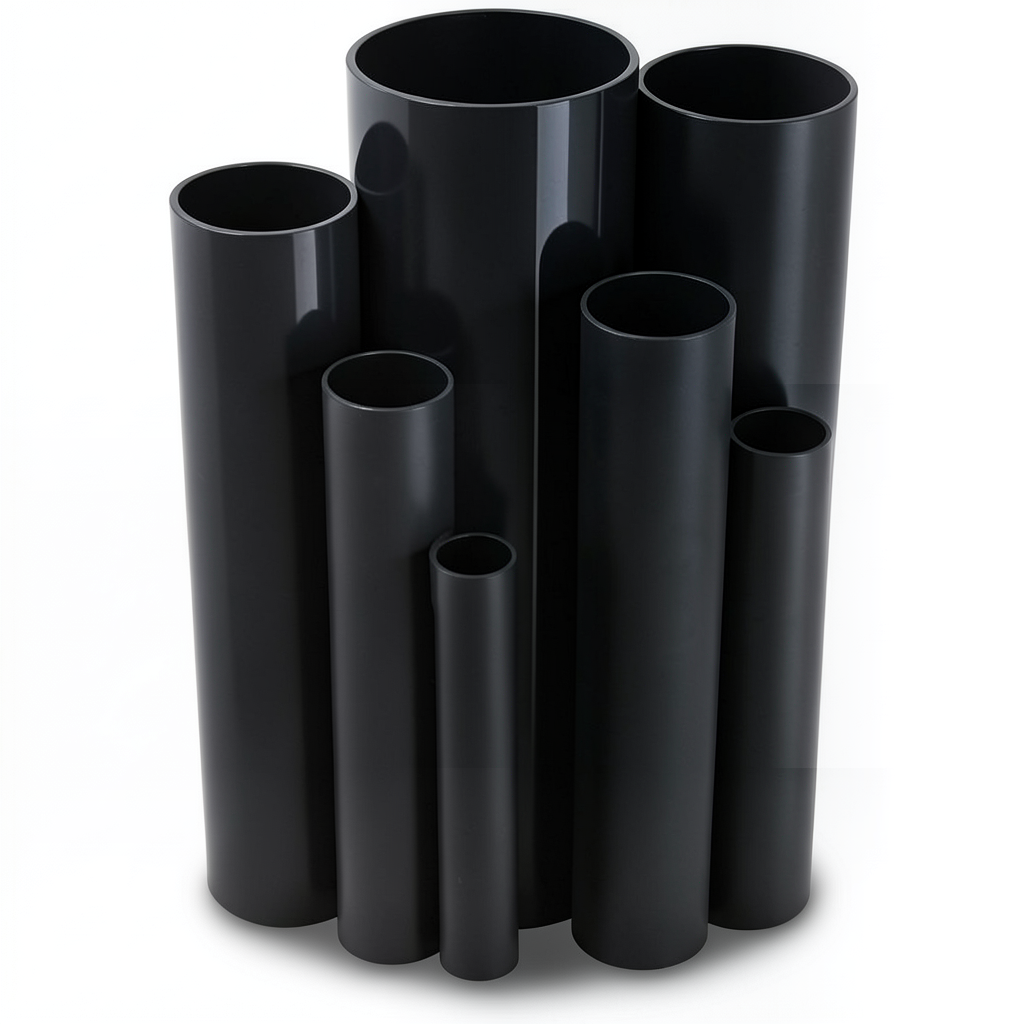 UPVC Pipes Nominal Pressure 13.8 Bar Size 1 ½ inch Thickness 2.29 mm Black