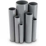 مواسير UPVC ضغط اسمي 8.6 بار مقاس 2 إنش سمك 1.85 مم لون رمادي