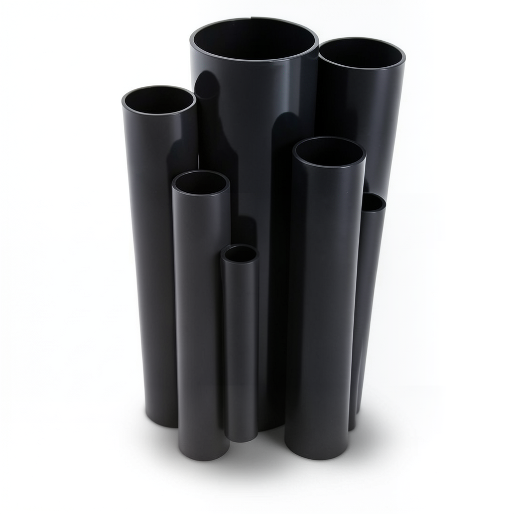 UPVC Pipes 1 Inch Size 17.2 Bar Pressure 1.96 mm Thickness Black