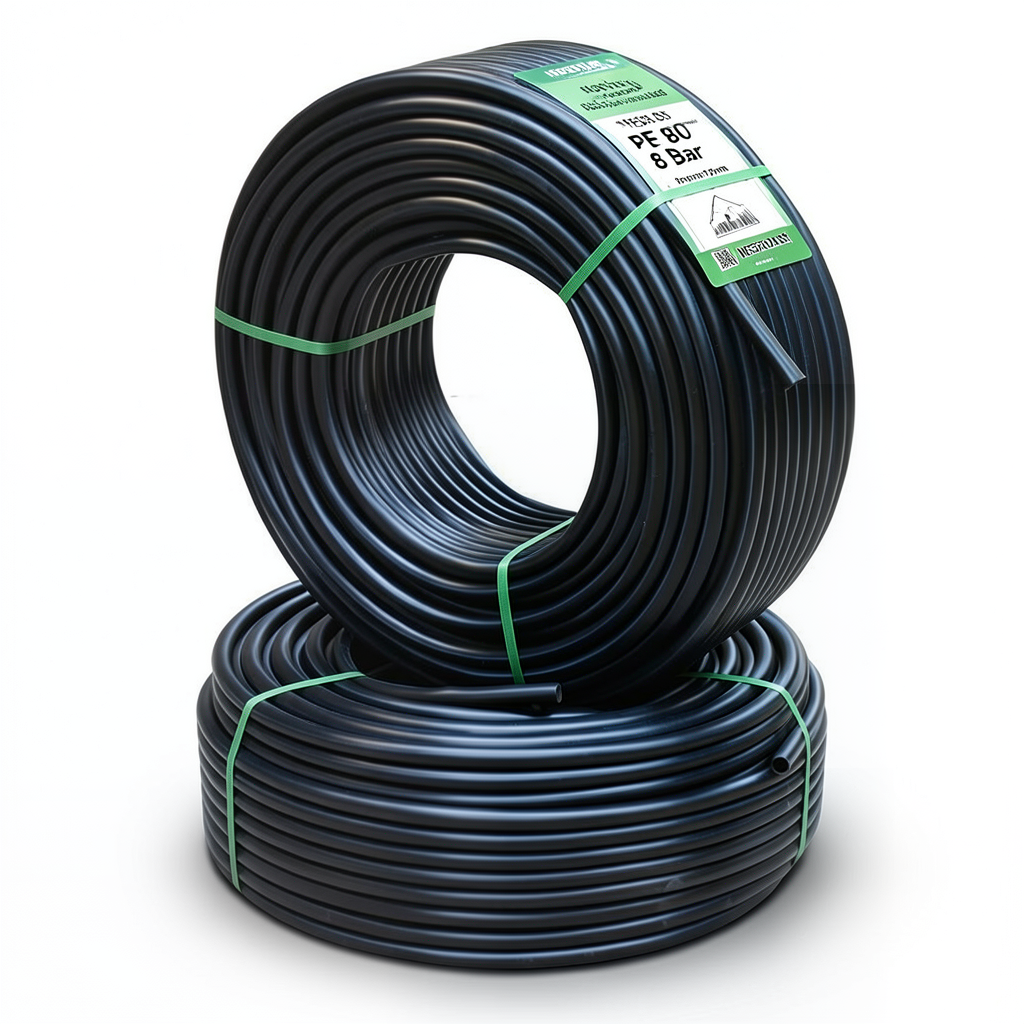 أنابيب HDPE PE 80 ضغط 8 بار قطر 32 مم سمك 1.9 مم لون أسود | نيبروبلاست