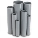 مواسير UPVC ضغط 11 بار مقاس ½ 1 إنش سمك 1.85 مم لون رمادي