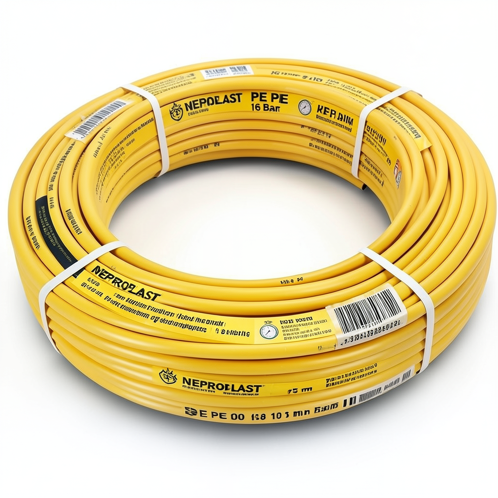 HDPE Pipes PE 100 16 Bar 75 mm Diameter 6.8 mm Thickness Yellow | NEPROPLAST