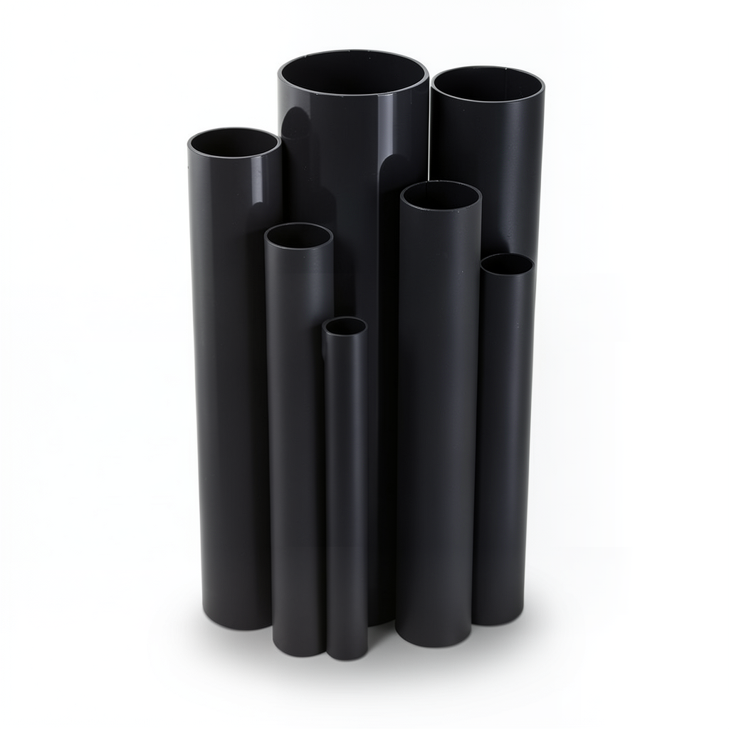 مواسير UPVC ضغط اسمي 13.8 بار مقاس 1 إنش سمك 1.6 مم لون أسود