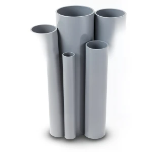 مواسير UPVC ضغط 13.8 بار مقاس ½ 1 إنش سمك 2.29 مم لون رمادي