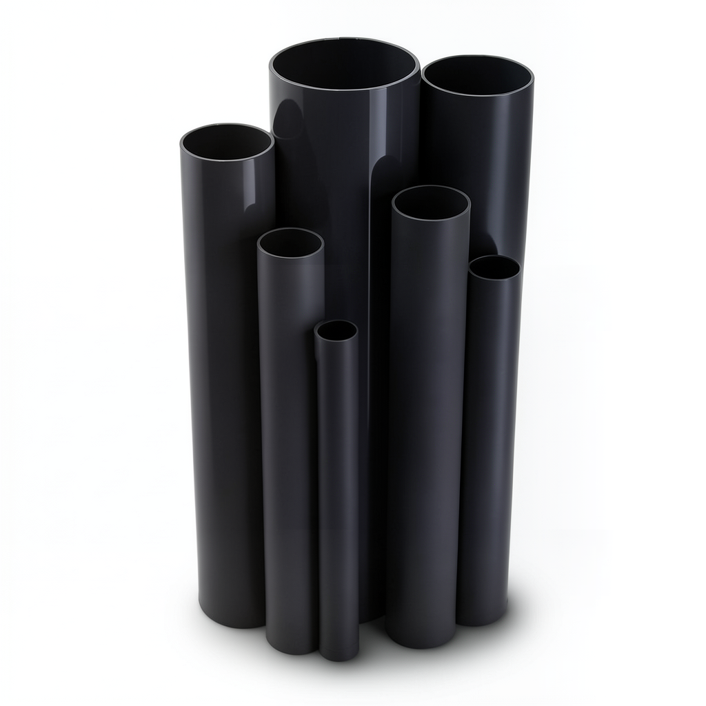 مواسير UPVC ضغط 13.8 بار مقاس ½ 1 إنش سمك 2.29 مم لون أسود