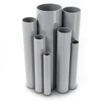 مواسير UPVC مقاس ¾ إنش سمك 1.57 مم ضغط 17.2 بار لون رمادي