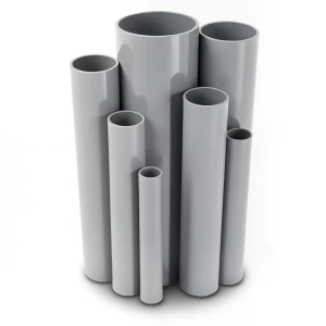 مواسير UPVC مقاس ¾ إنش سمك 1.57 مم ضغط 17.2 بار لون رمادي