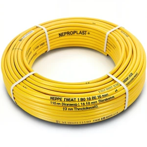 أنابيب HDPE PE 100 ضغط 16 بار قطر 110 مم سمك 10 مم لون أصفر | نيبروبلاست