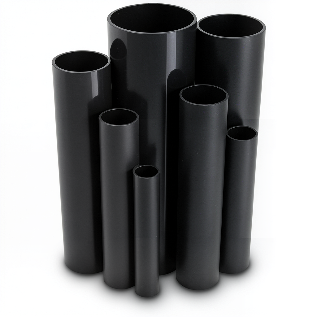 مواسير UPVC مقاس ¾ إنش سمك 1.57 مم ضغط 17.2 بار لون أسود