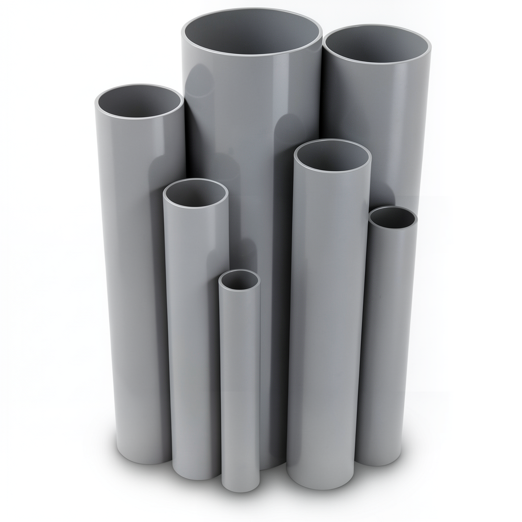 UPVC Pipes 1 inch Thickness 1.96 mm Pressure 17.2 Bar Gray