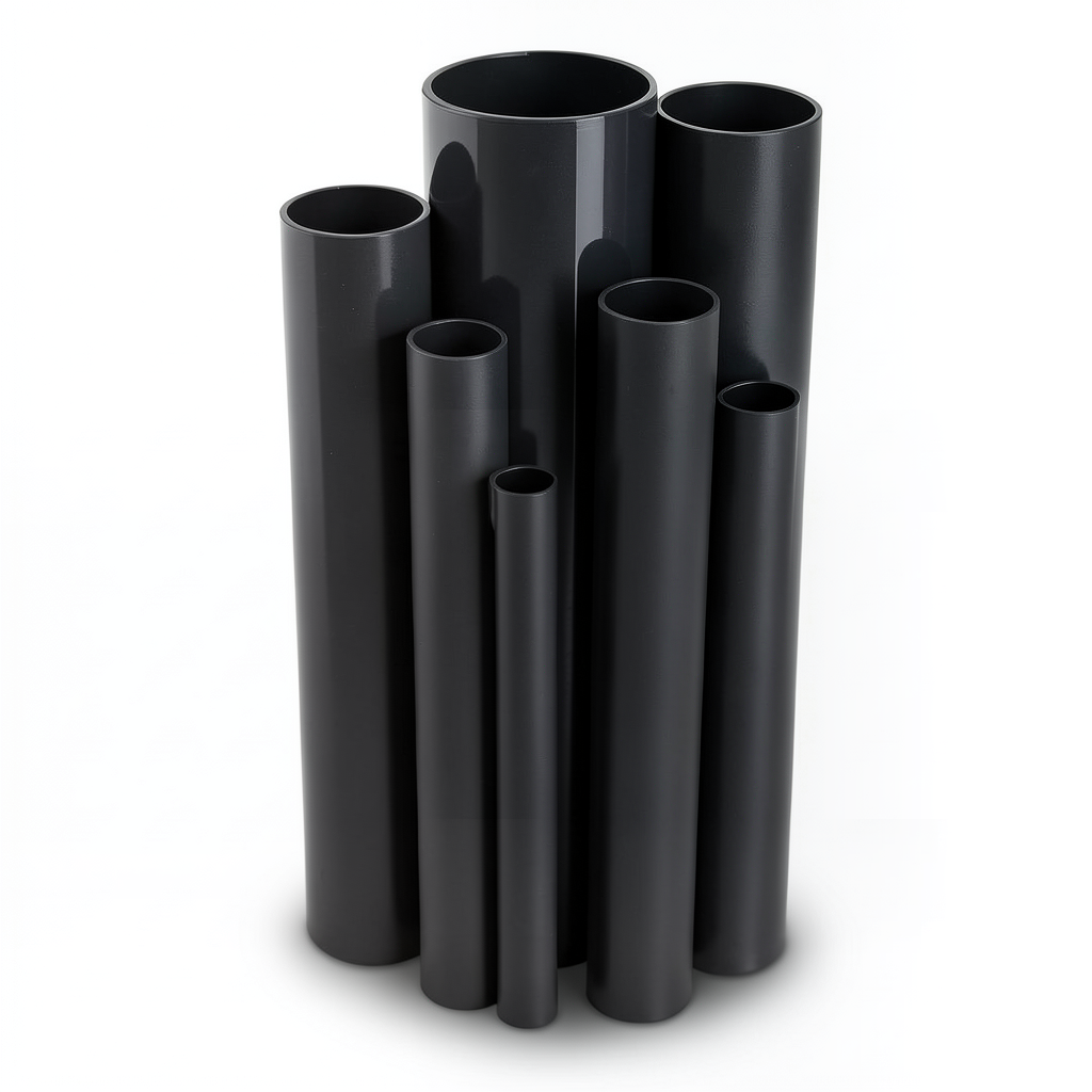 UPVC Pipes 1 Inch Size 17.2 Bar Pressure 1.96 mm Thickness Black