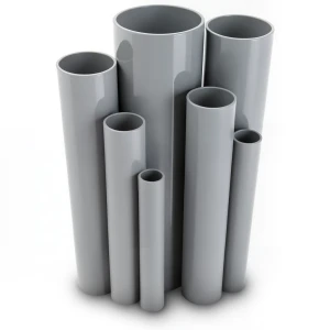مواسير UPVC ضغط 17.2 بار مقاس ¼ 1 إنش سمك 2.49 مم لون رمادي